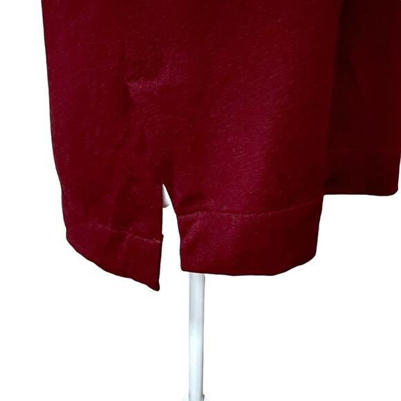 Laundry by Shelli Segal Maroon Lightweight Knit Sweater Top Varsity Style Size M - Picture 10 of 11